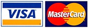 Aceitamos os cartões Visa e Mastercard
